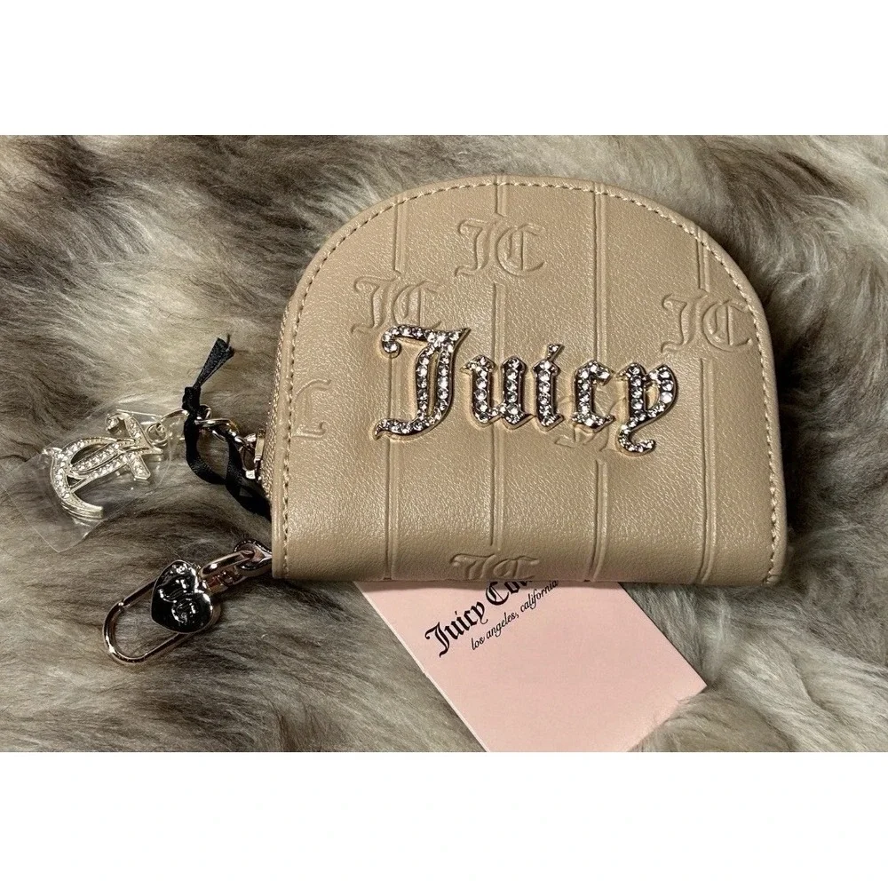 NWT Juicy Couture Drama Queen Mini Mirror Wallet -‎ Pecan